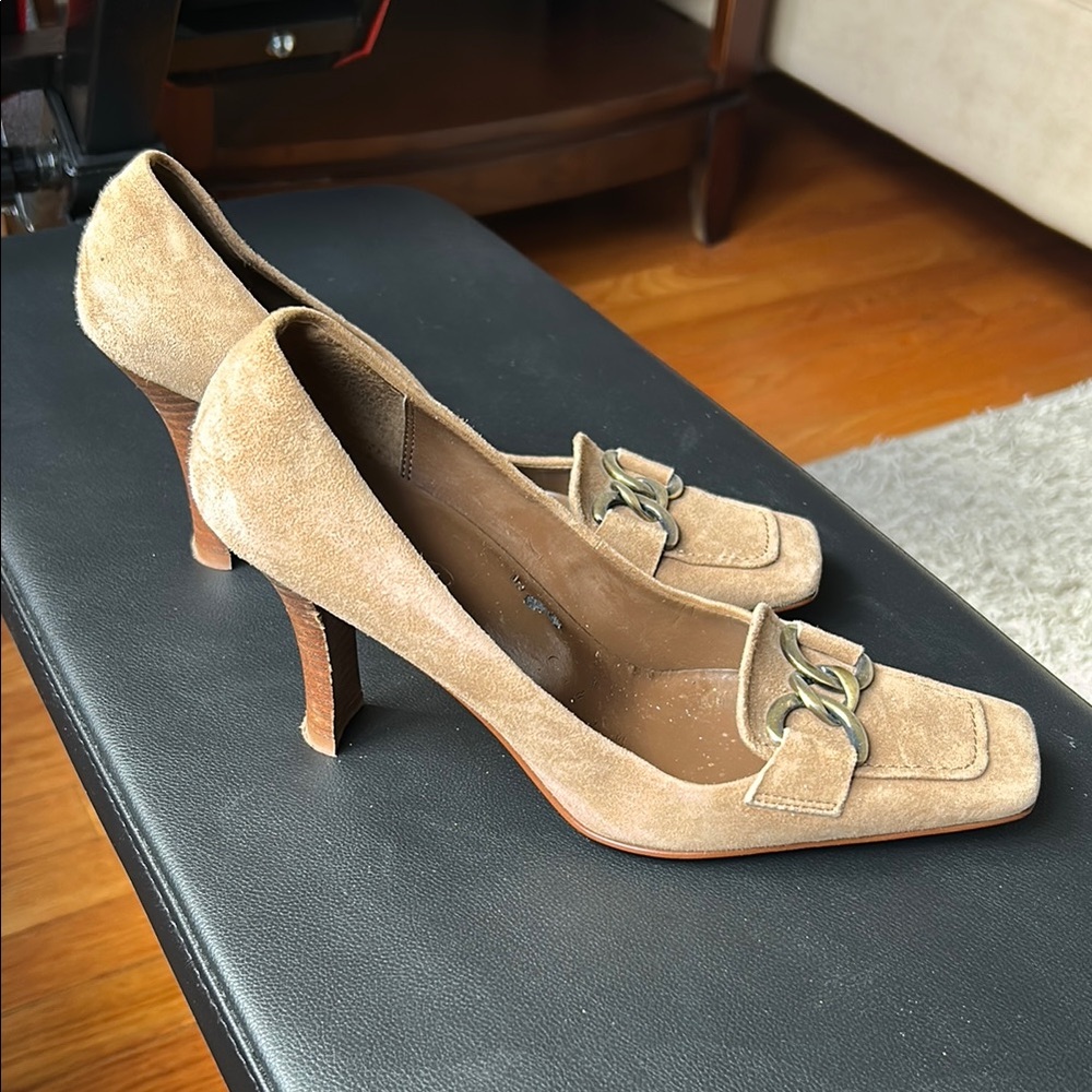 Aldo Tan Suede with Elegant Chain Detail